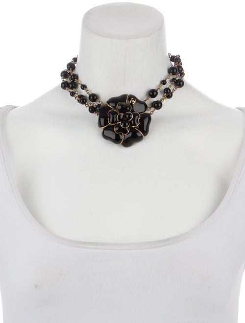 Chanel Resin CC Camellia Multistrand Necklace