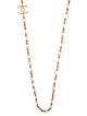 Chanel Faux Pearl & Diamond CC Twisted Chain Necklace