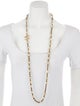 Chanel Faux Pearl & Diamond CC Twisted Chain Necklace