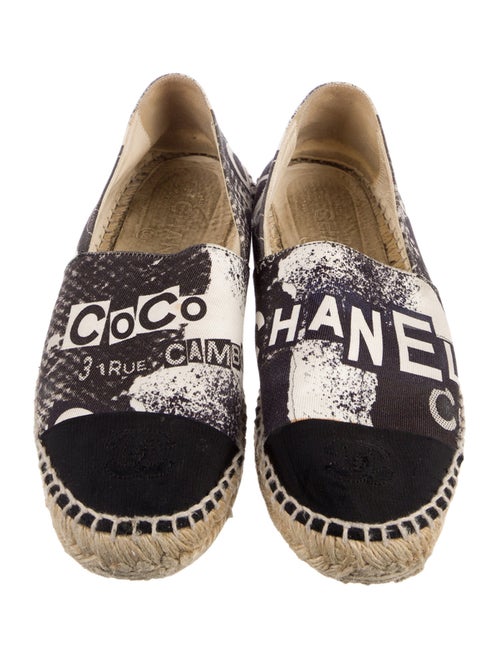 Chanel Interlocking CC Logo Canvas Espadrilles
