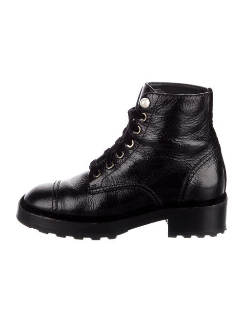 Chanel 2021 Interlocking CC Logo Combat Boots