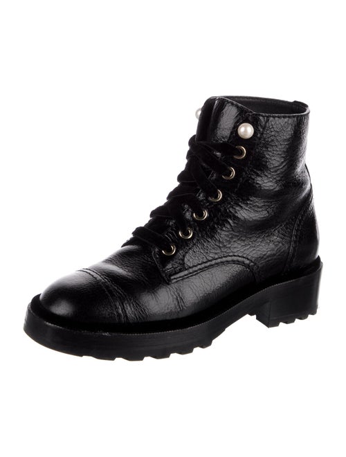 Chanel 2021 Interlocking CC Logo Combat Boots