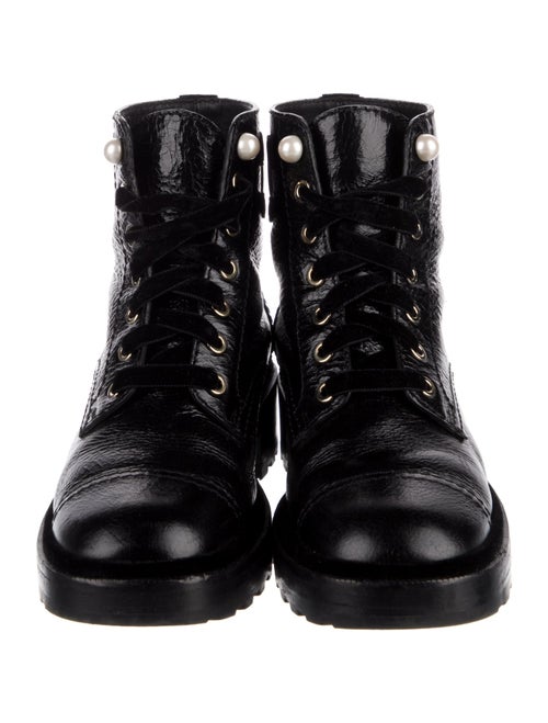 Chanel 2021 Interlocking CC Logo Combat Boots