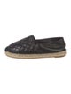 Chanel Interlocking CC Logo Leather Espadrilles