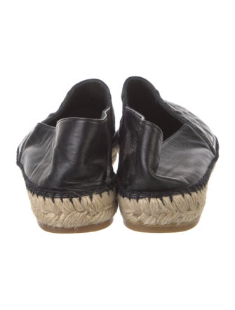 Chanel Interlocking CC Logo Leather Espadrilles