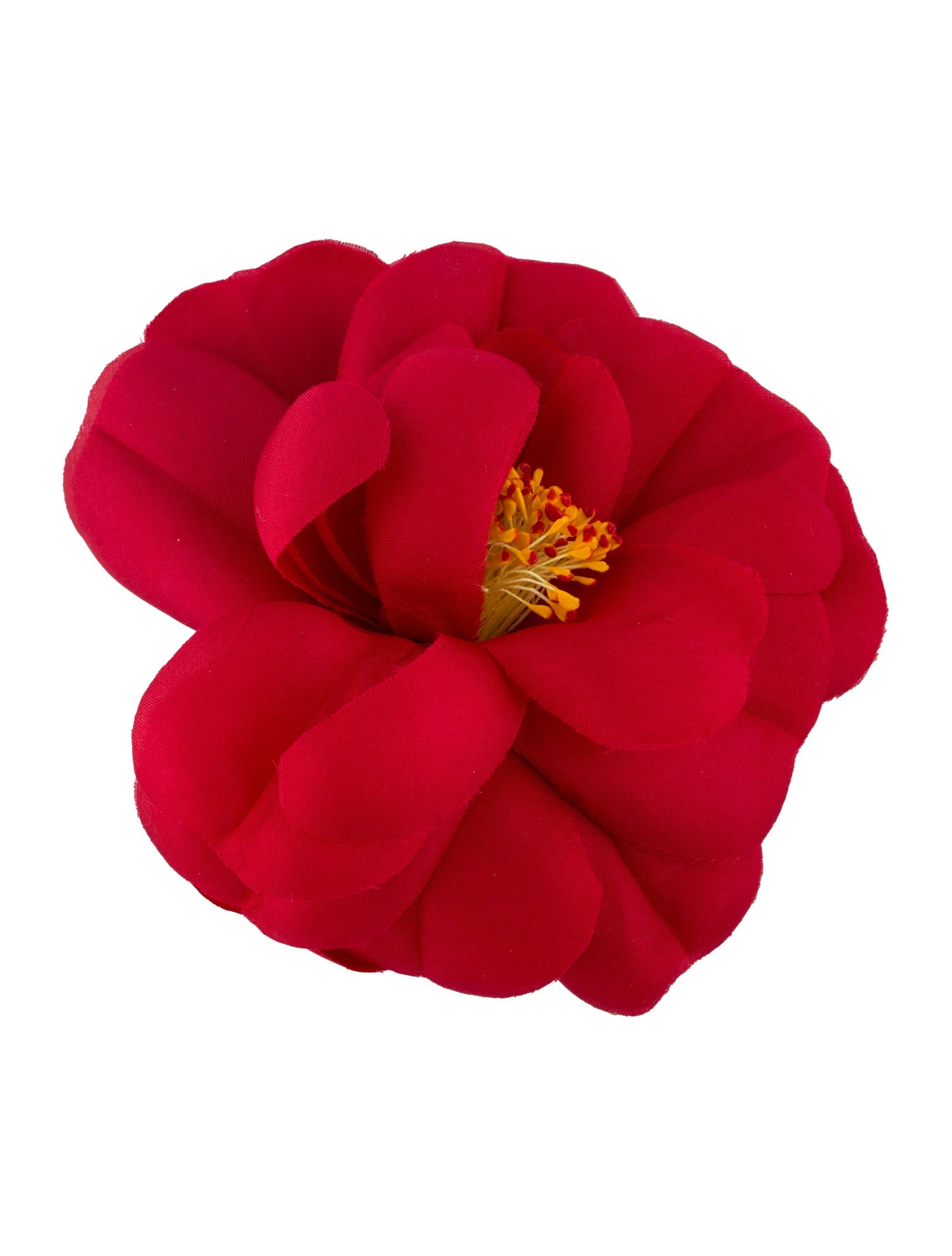 Chanel Vintage Fabric Camellia Brooch