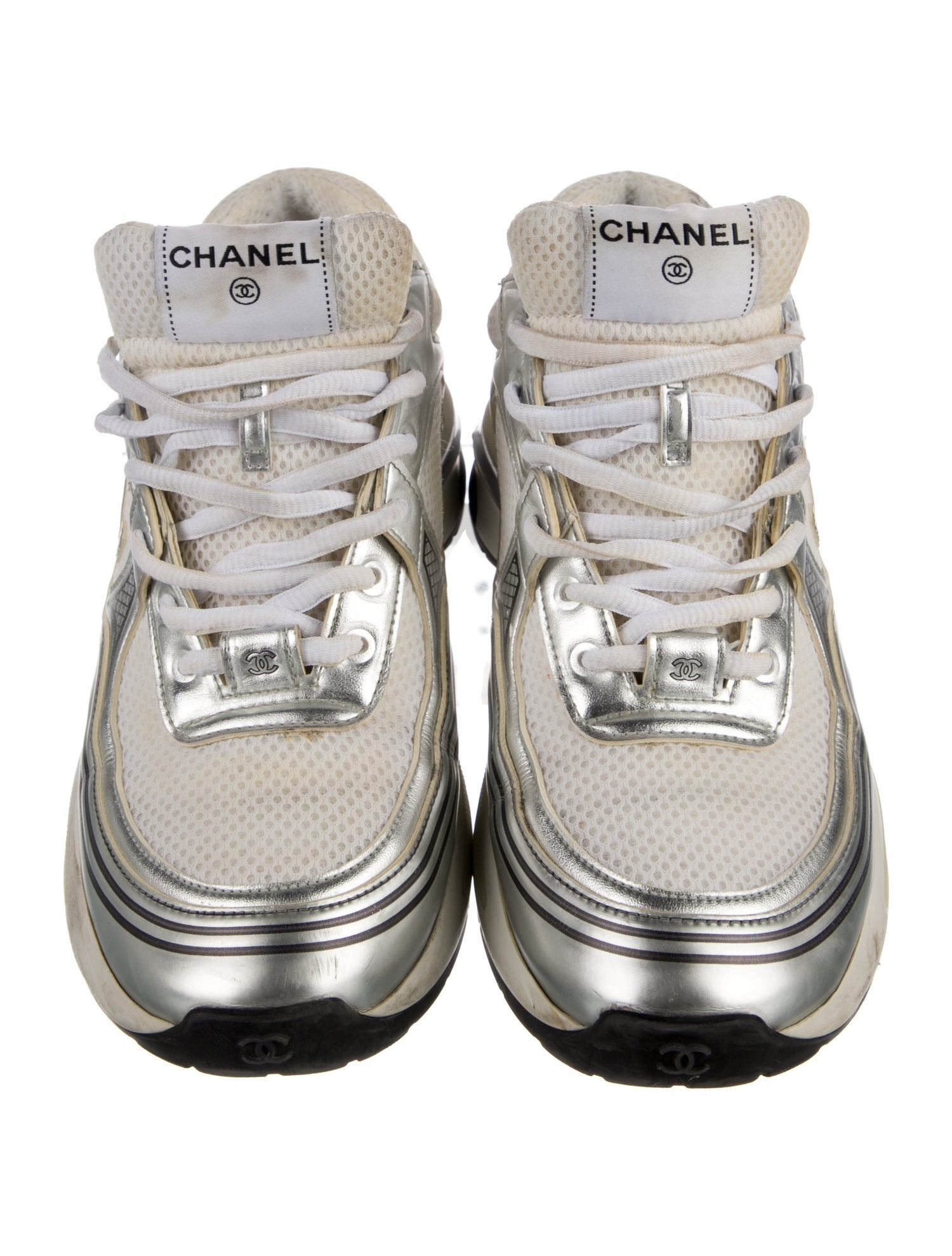 Chanel Interlocking CC Logo Mesh Chunky Sneakers