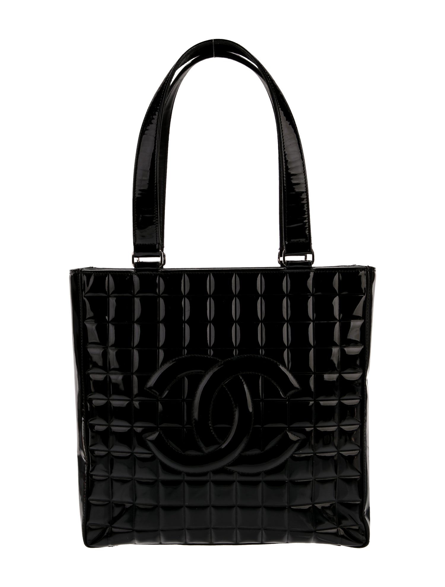 Chanel Patent Chocolate Bar Tote