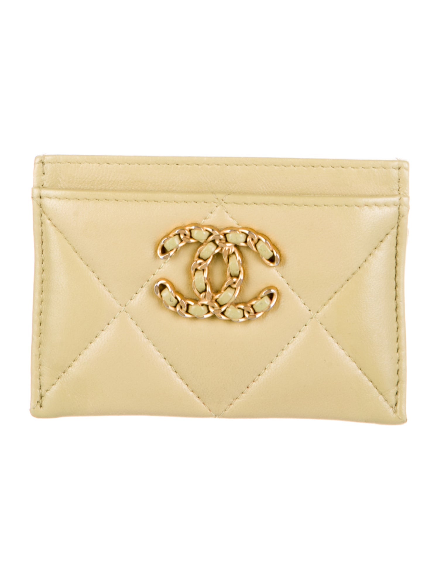 Chanel 19 Card Holder Interlocking CC Logo Card Holder
