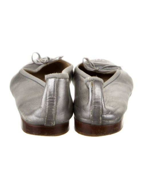 Chanel Interlocking CC Logo Leather Ballet Flats