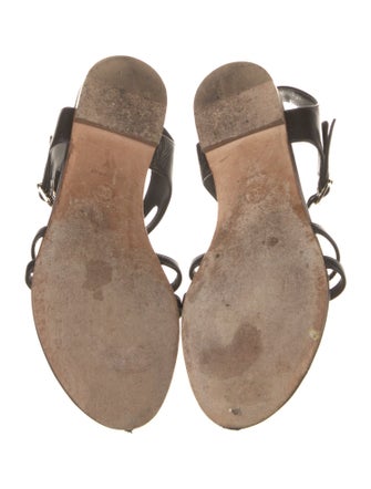 Chanel 2016 Interlocking CC Logo T-Strap Sandals