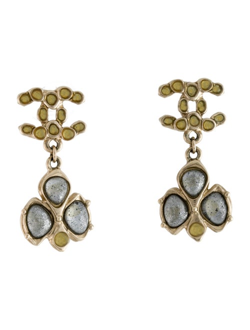 Chanel Resin CC Drop Earrings