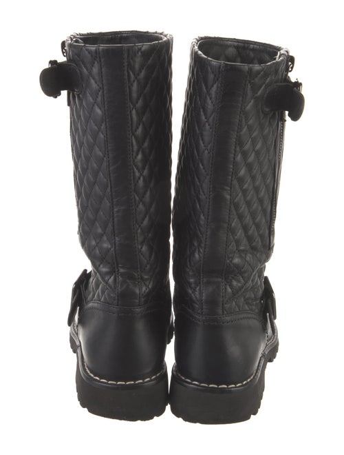 Chanel Interlocking CC Logo Leather Boots
