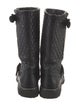 Chanel Interlocking CC Logo Leather Boots
