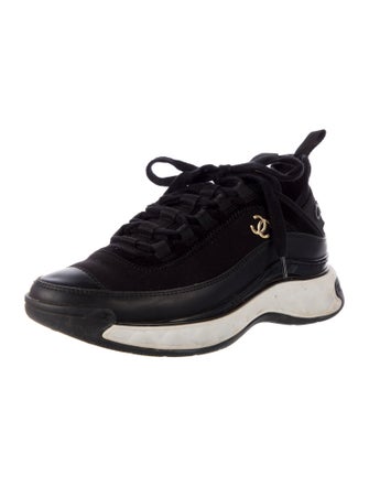 Chanel Interlocking CC Logo Calfskin Sneakers