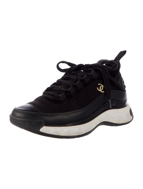 Chanel Interlocking CC Logo Calfskin Sneakers