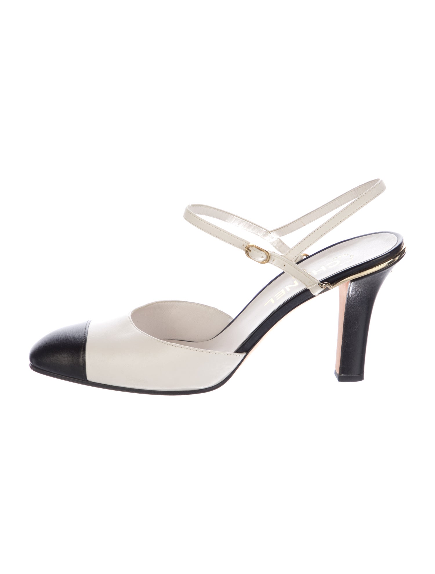 Chanel 2010 Interlocking CC Logo Slingback Pumps