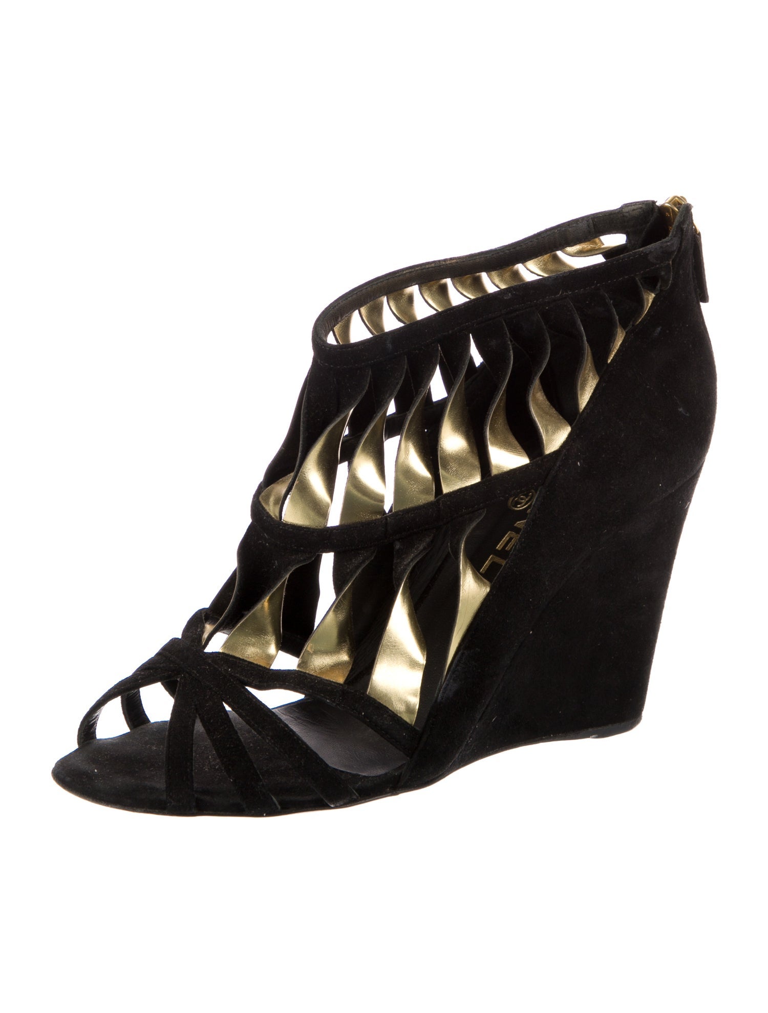 Chanel 2010 Interlocking CC Logo Gladiator Sandals