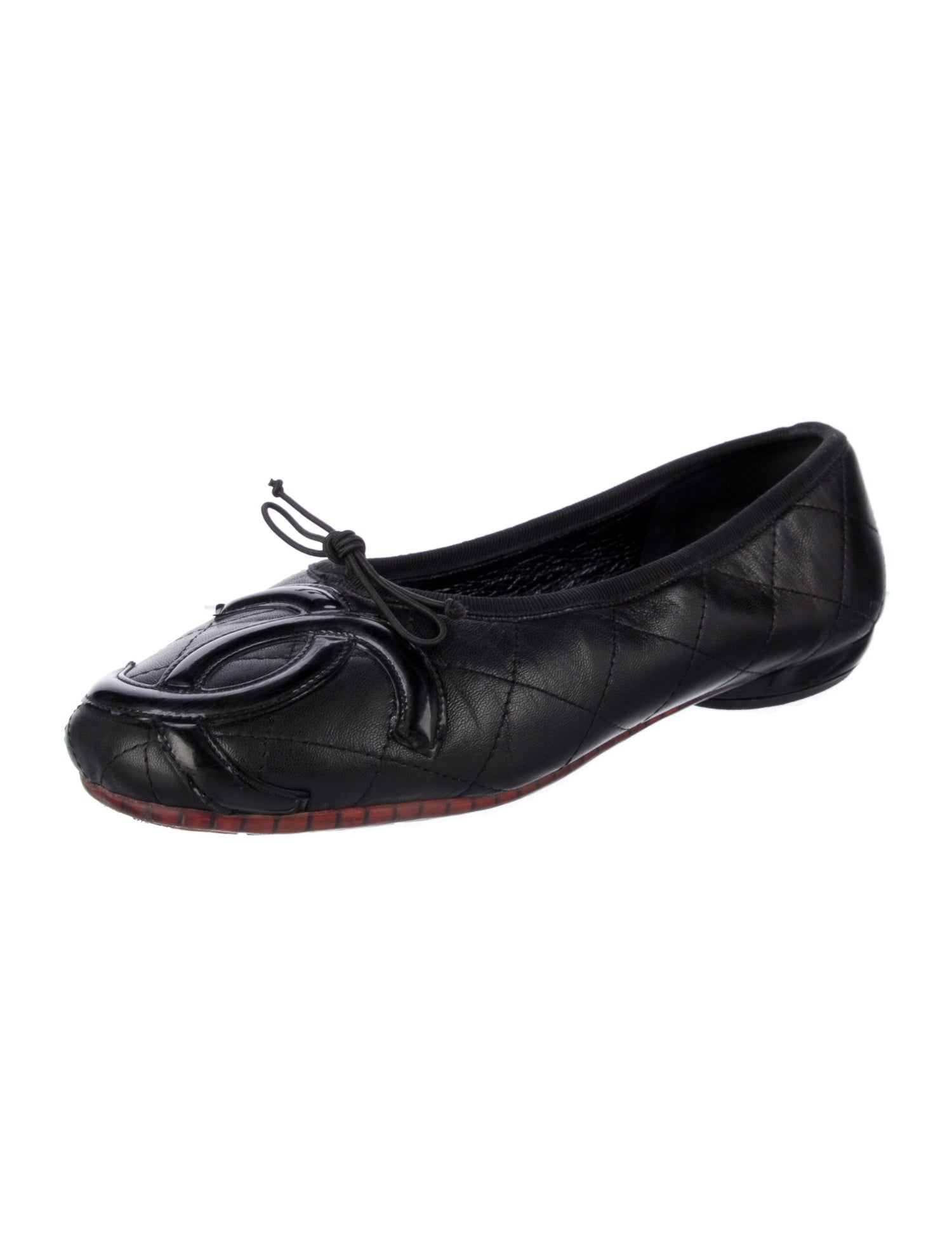 Chanel Vintage Interlocking CC Logo Ballet Flats