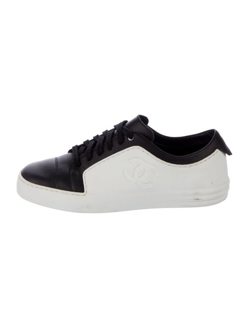 Chanel Interlocking CC Logo Calfskin Sneakers