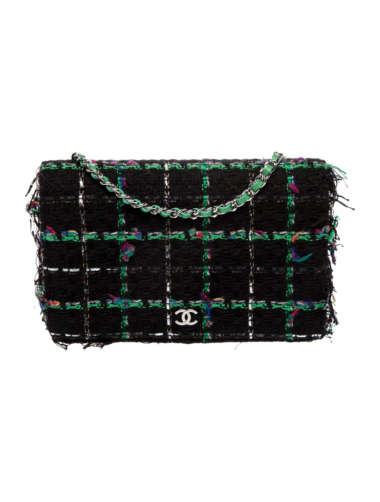 Chanel Robot Tweed Wallet On Chain w/Tags