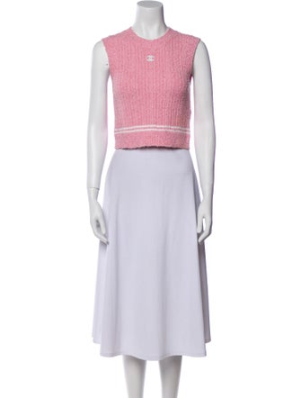 Chanel 2022 Crew Neck Crop Top