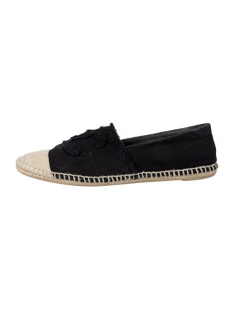 Chanel Interlocking CC Logo Canvas Espadrilles