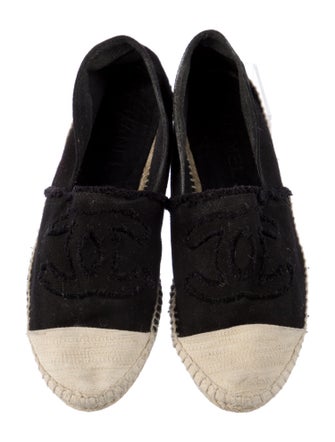 Chanel Interlocking CC Logo Canvas Espadrilles