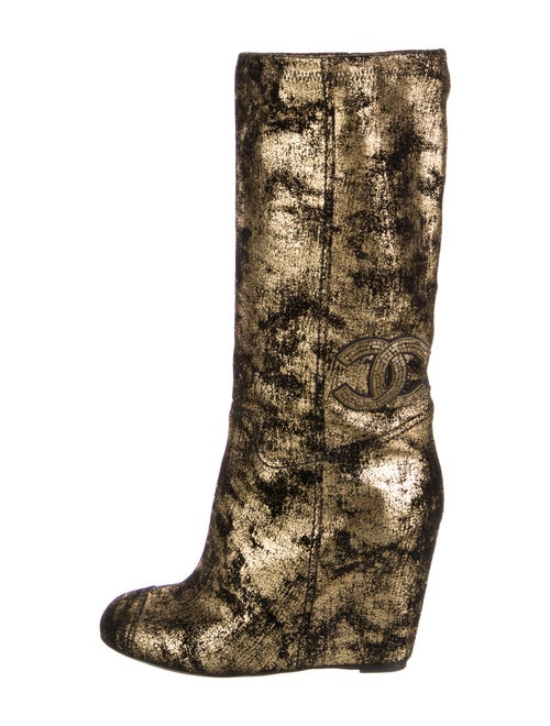 Chanel 2010 Interlocking CC Logo Boots