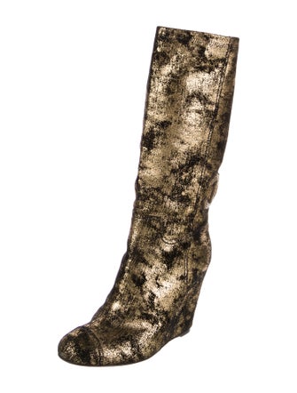 Chanel 2010 Interlocking CC Logo Boots