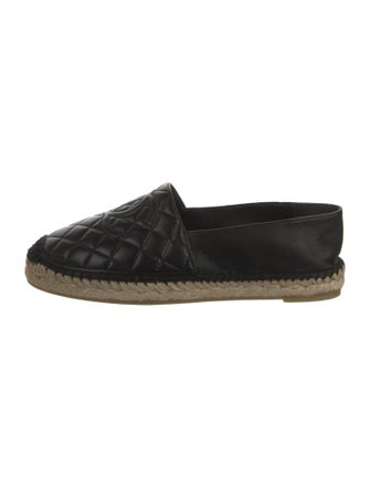 Chanel Interlocking CC Logo Leather Espadrilles