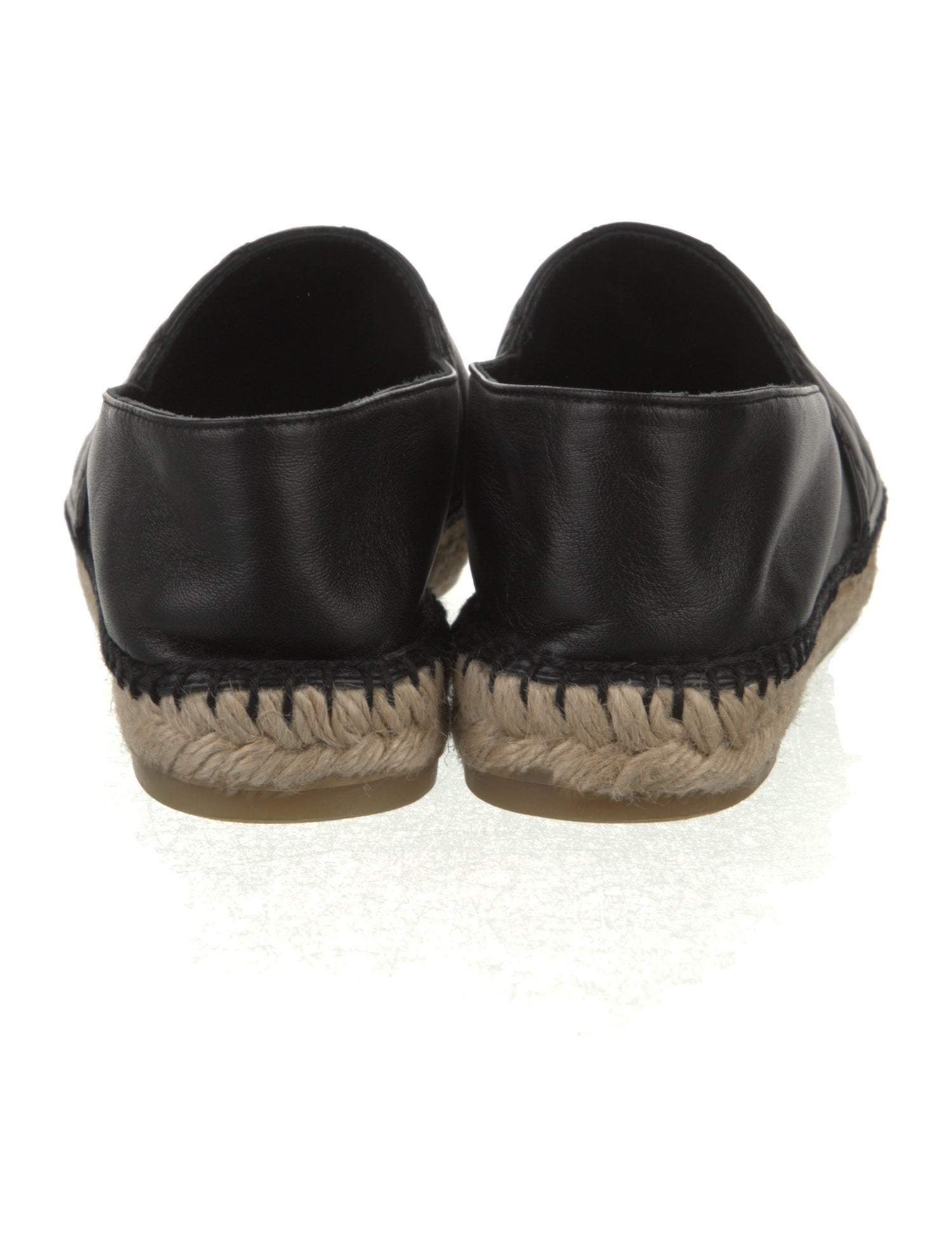 Chanel Interlocking CC Logo Leather Espadrilles