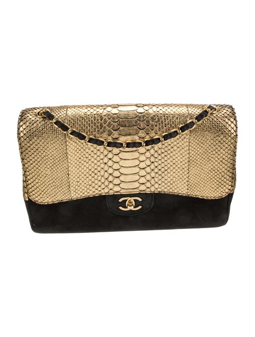 Chanel Python Jumbo Double Flap Bag