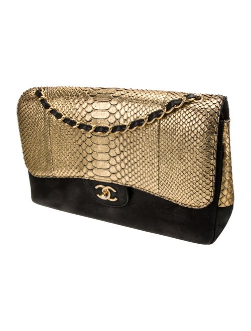 Chanel Python Jumbo Double Flap Bag