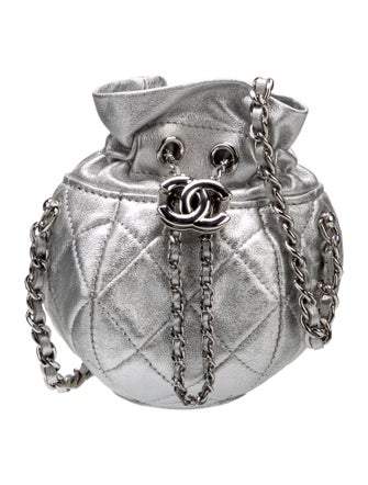 Chanel 2023 Quilted Drawstring Bag