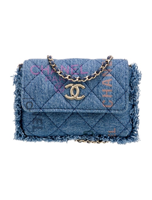 Chanel Denim Mood Clutch w/ Chain