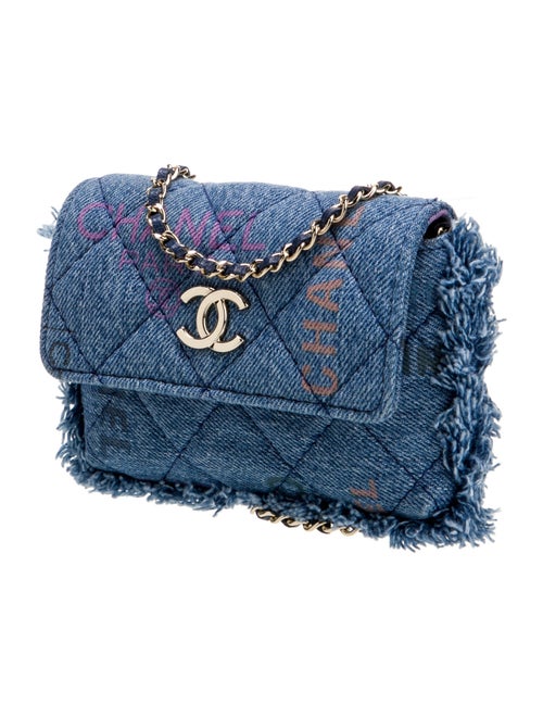 Chanel Denim Mood Clutch w/ Chain