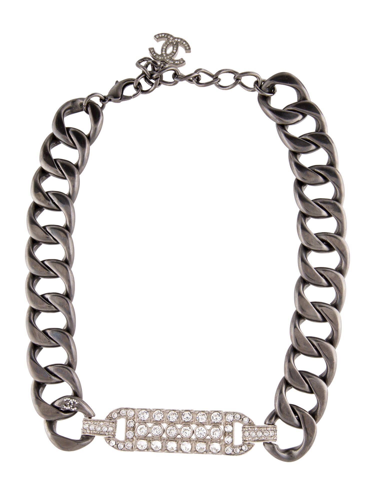 Chanel Strass CC Curb Link Choker