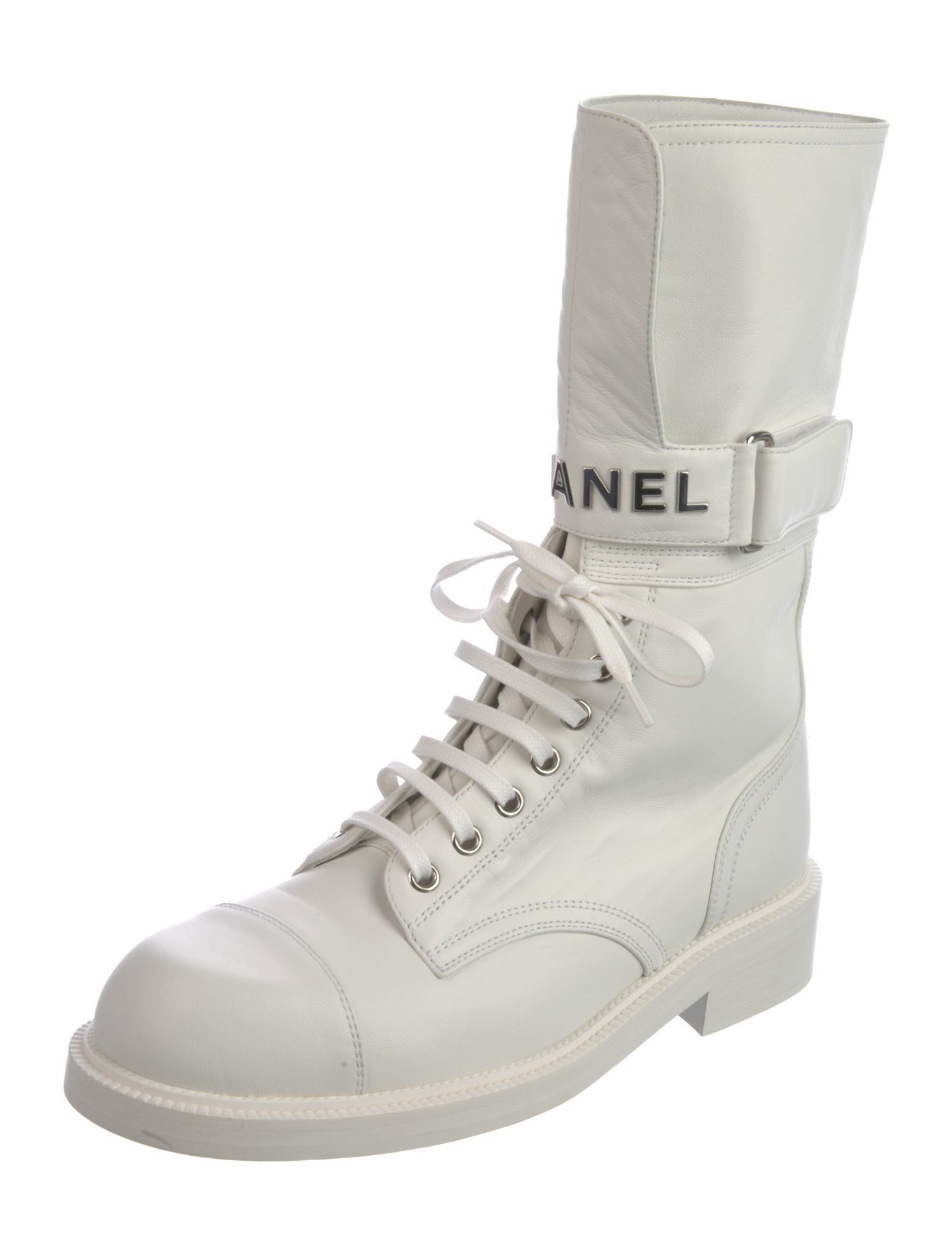 Chanel 2021-2022 Leather Combat Boots