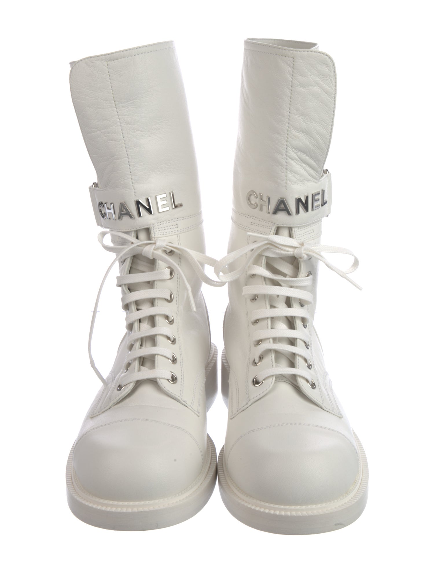 Chanel 2021-2022 Leather Combat Boots
