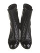 Chanel Interlocking CC Logo Leather Combat Boots