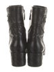 Chanel Interlocking CC Logo Leather Combat Boots