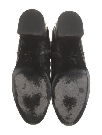 Chanel Interlocking CC Logo Leather Combat Boots