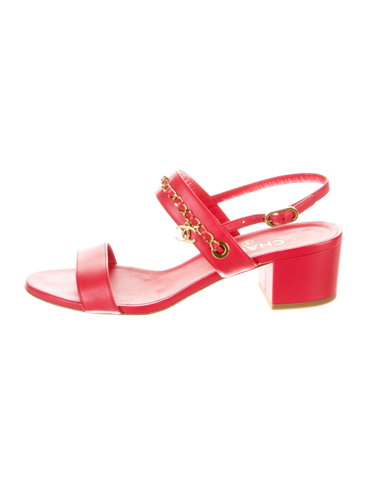 Chanel 2018 Interlocking CC Logo Slingback Sandals