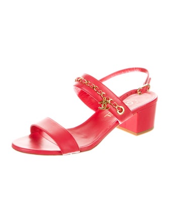 Chanel 2018 Interlocking CC Logo Slingback Sandals