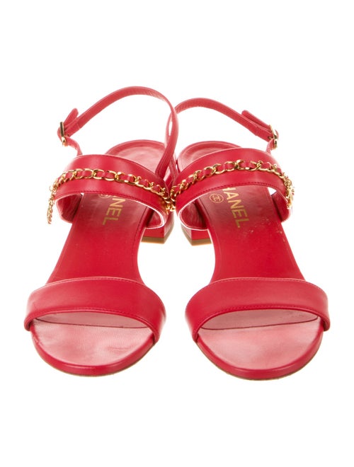 Chanel 2018 Interlocking CC Logo Slingback Sandals