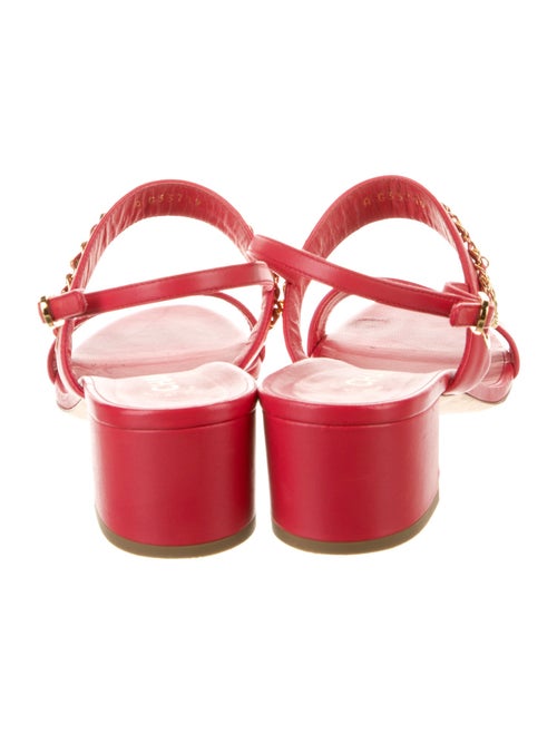 Chanel 2018 Interlocking CC Logo Slingback Sandals