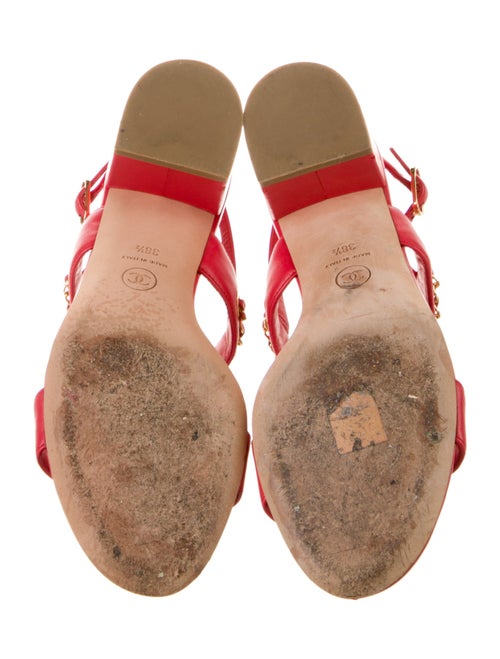 Chanel 2018 Interlocking CC Logo Slingback Sandals