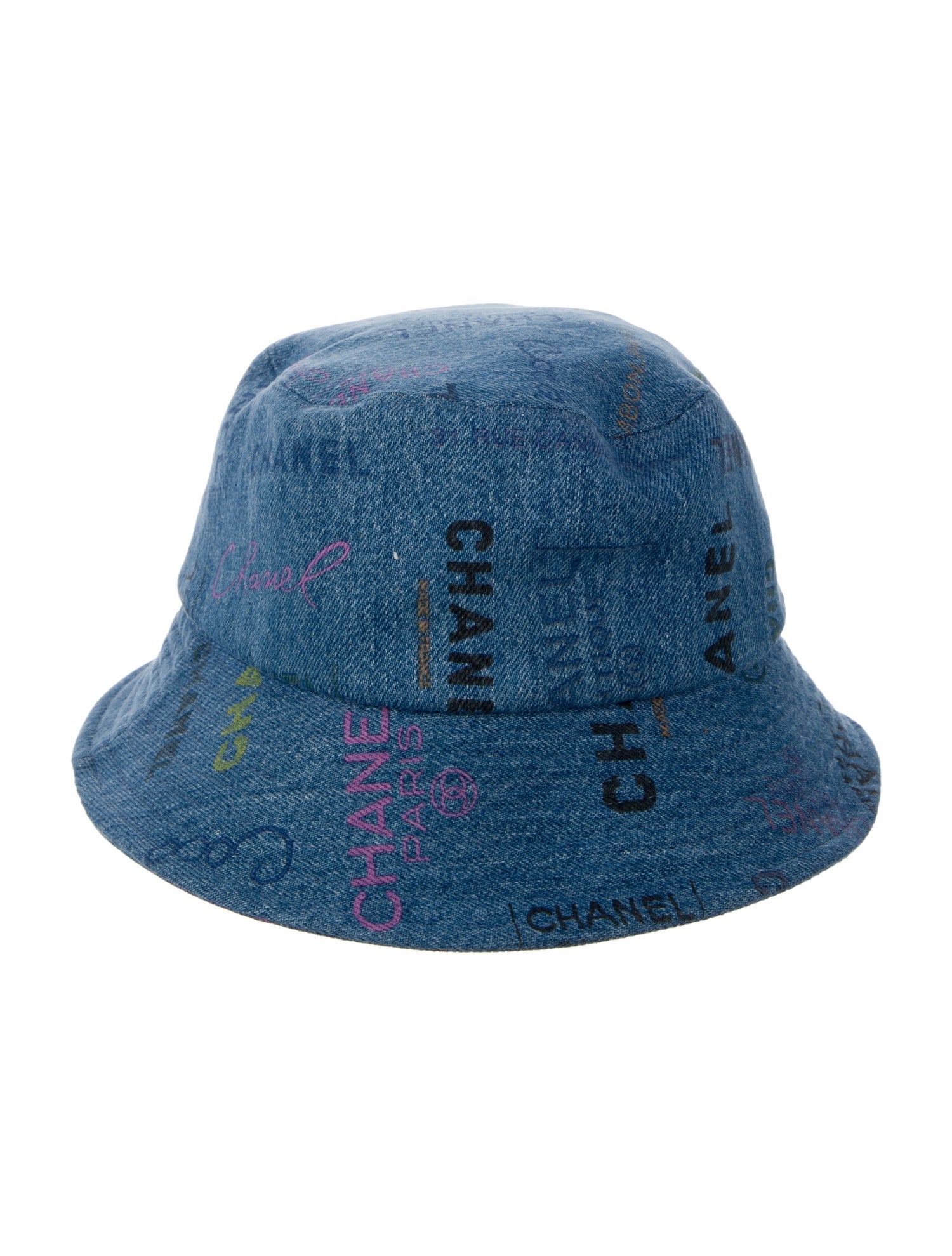 Chanel Denim Logo Bucket Hat w/ Tags