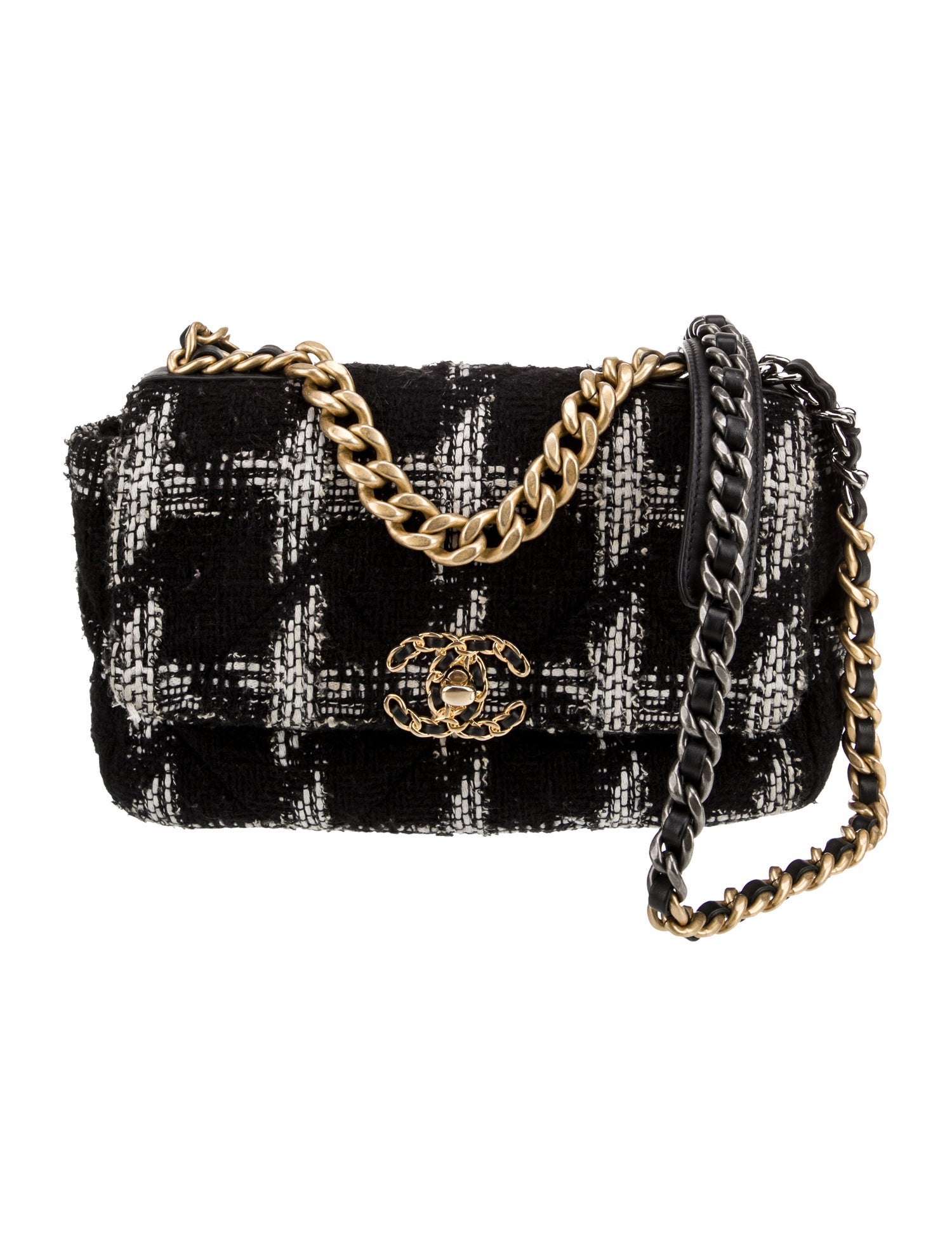 Chanel Tweed Medium 19 Flap Bag